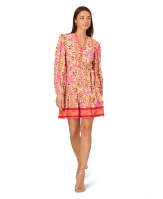 Adrianna - Women's Printed Long-Sleeve Dress