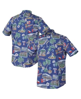 Reyn Spooner - Men's Royal Texas Rangers Scenic Tri-Blend Performance Button-Up Shirt
