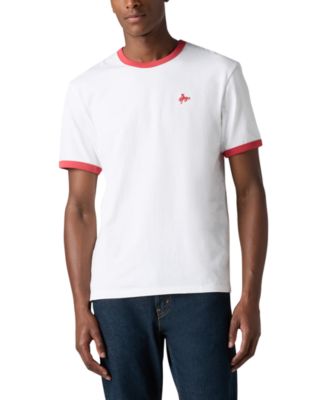 Levi's - Men's Classic Fit Short Sleeve Retro Embroidered Ringer Crewneck T-Shirt