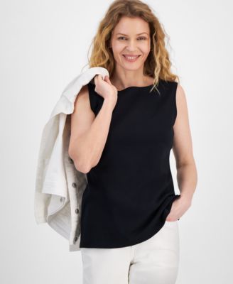 Style & Co - Petite Sleeveless Boat-Neck Tank Top