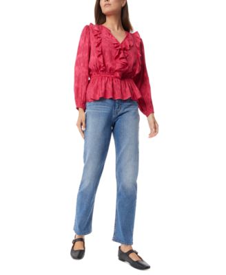 Sam Edelman - Women's Kamila Ruffled Peplum-Hem Top