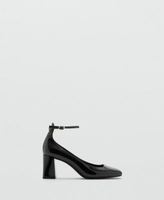 MANGO - Women's Patent Leather Effect Heeled Shoes