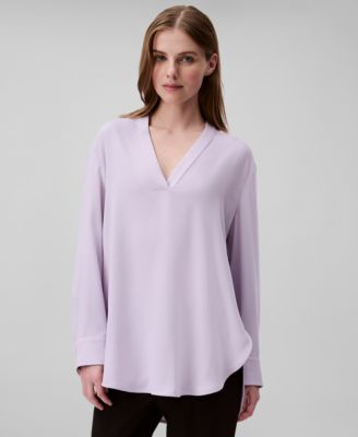 Calvin Klein - Women's Relaxed V-Neck Popover Tunic