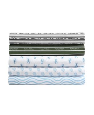 Nautica - Printed Cooling Microfiber 3 Pc. Sheet Set, Twin