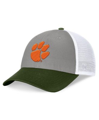 Top of the World - Men's Gray/Green Clemson Tigers OHT Military Appreciation Badge Trucker Adjustable Hat