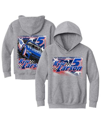 Hendrick Motorsports Team Collection - Big Boys and Girls Heather Gray Kyle Larson Pullover Hoodie