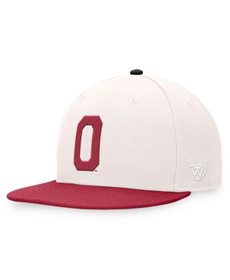 Top of the World - Men's White/Cardinal Oklahoma Sooners Logo Adjustable Hat