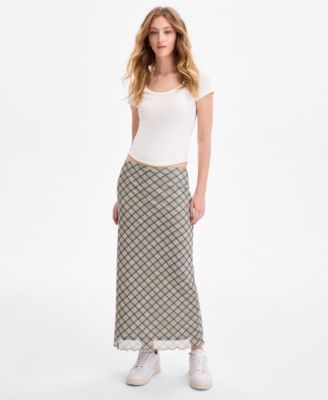 Hippie Rose - Juniors' Floral-Print Maxi Skirt