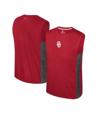 Colosseum - Big Boys and Girls Crimson Oklahoma Sooners Smak Talk Sleeveless T-Shirt