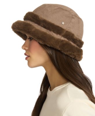 Steve Madden - Reversible Faux Shearling Bucket Hat