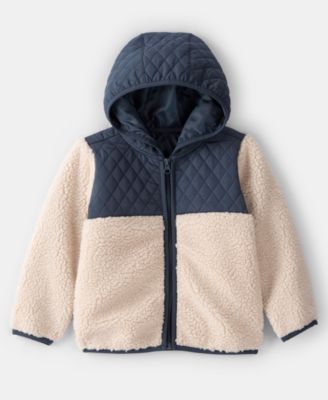 Carter's - Boys Toddler 2T-5T Color Block Hooded Zip-Up Jacket