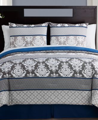 VCNY Home - Beckham 8-Pc. Queen Damask Bed-in-a-Bag Set