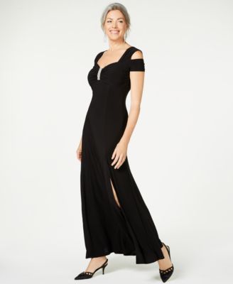 R & M Richards - Cold-Shoulder Gown