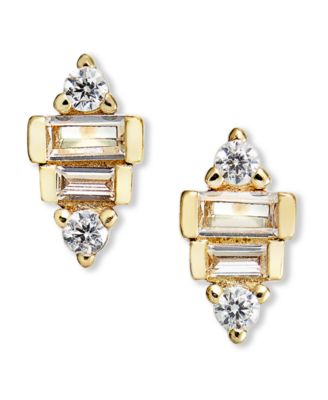 Lola Ade - 18k Gold-Plated Sterling Silver Cubic Zirconia Geometric Stud Earrings