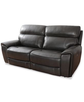 Furniture - 83" 2 Pc. Leather Sofa with 2 Power Recliners