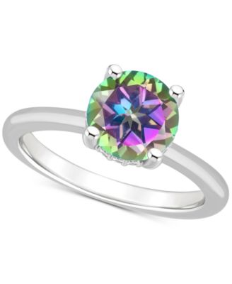 Macy's - Mystic Topaz Solitaire Ring (2-3/8 ct. t.w.) in Sterling Silver (Also in Pink Topaz)