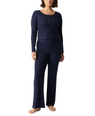 GAP - Women's Ribbed High-Rise Pajama Pants