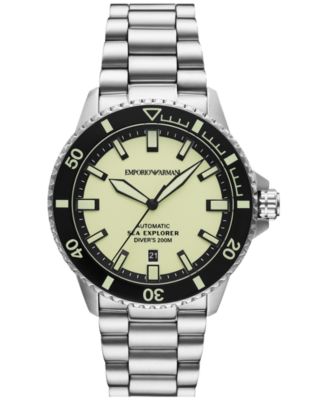 Emporio Armani - Men's Automatic Sea Explorer Stainless Steel Bracelet Watch 43mm