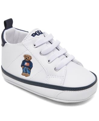 Polo Ralph Lauren - Baby Boys Quilton Bear Gore Hi Crib Booties from Finish Line