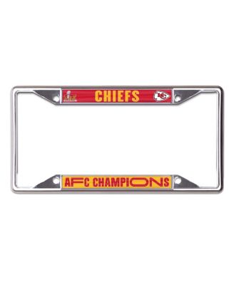 Wincraft - Kansas City Chiefs 2024 AFC Champions Laser Cut Metal License Plate Frame