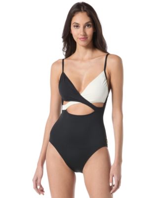 Vince Camuto - Women's Colorblocked Cutout One-Piece Swimsuit