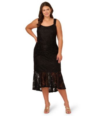Adrianna - Plus Size Lace Midi Dress
