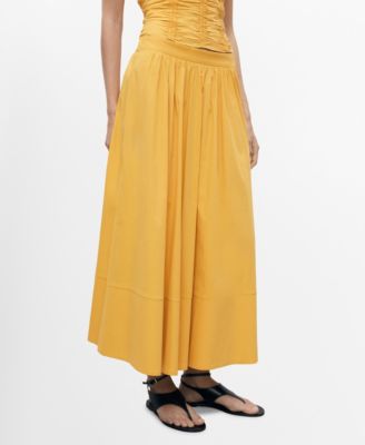 MANGO - Women's Long Gathered Skirt