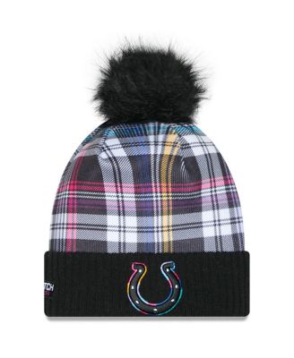 New Era - Women's Black Indianapolis Colts 2024 NFL Crucial Catch Cuffed Knit Hat with Pom