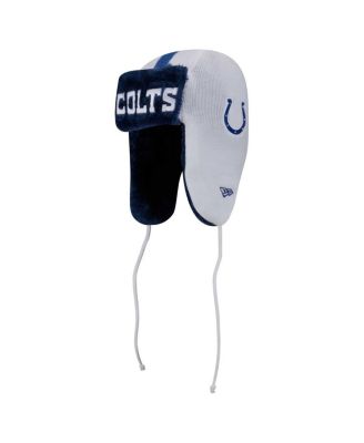 New Era - Men's White Indianapolis Colts Helmet Head Trapper Knit Hat