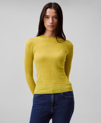 Calvin Klein - Women's Textured Knit Long-Sleeve Top