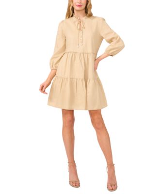 CeCe - Women's Long-Sleeve Tiered Mini Dress
