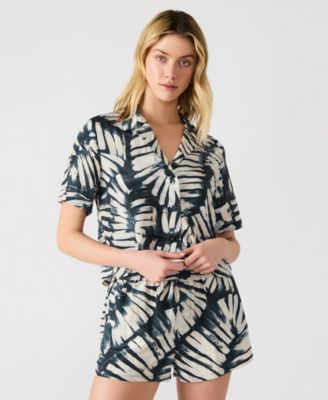 Steve Madden - Women's Sandra Printed Button-Front Shirt