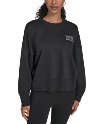 Calvin Klein - Women's Mini Triple Logo Pullover Sweatshirt