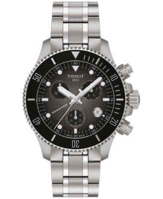 Tissot - Men's Swiss Chronograph Seastar 1000 Stainless Steel Bracelet Watch 38mm