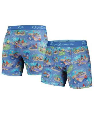 Reyn Spooner - Men's Blue SpongeBob SquarePants Aloha From Bikini Bottom Boxer Briefs