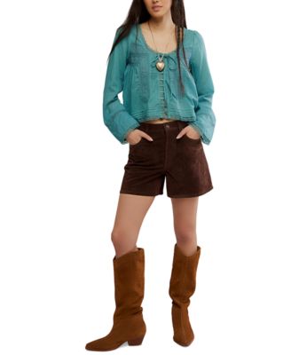 Free People - Women's Tippi Faux Suede Shorts