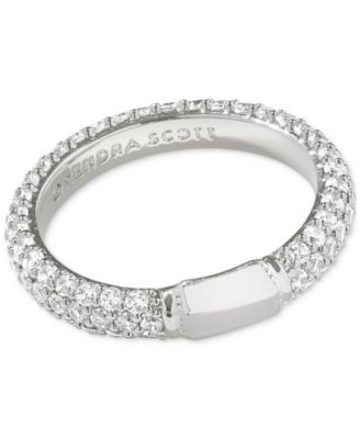 Kendra Scott - Rhodium-Plated Nano Gem Band Ring