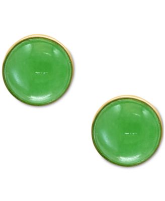 EFFY Collection - Dyed Jade Stud Earrings in 14k Yellow Gold
