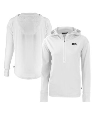Cutter & Buck - Women's Cutter Buck White Seattle Seahawks Daybreak Eco Half-Zip Hoodie