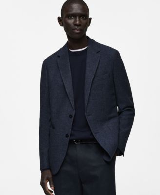 MANGO - Men's EU Slim-Fit Wool Blend Blazer