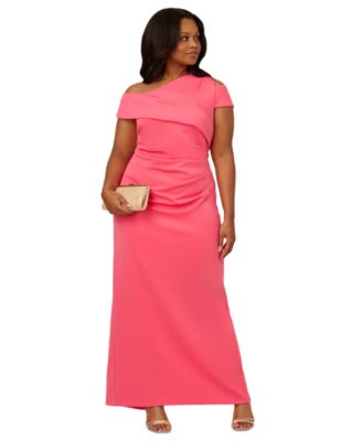 Adrianna Papell - Women's Asymmetrical Draped Gown