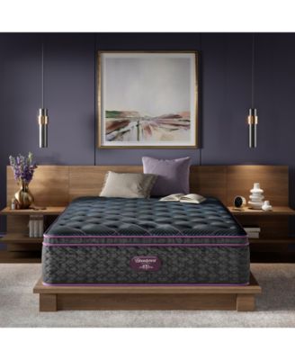 Beautyrest - World Class Level Three 16" Plush Pillow Top Mattress Set - Twin