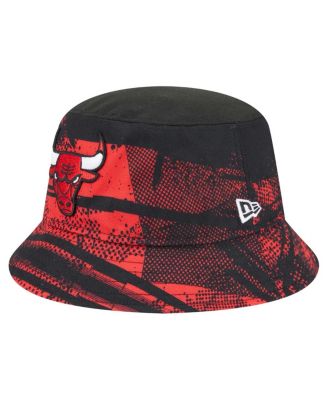 New Era - Men's  Black/Red Chicago Bulls Tip-Off Bucket Hat