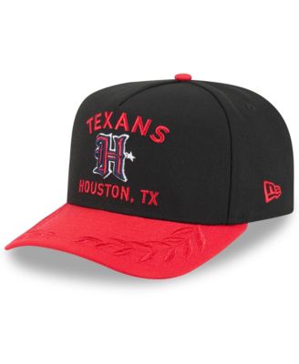 New Era - Men's Black/Red Houston Texans 2025 NFL Draft A-Frame 9FIFTY Snapback Hat