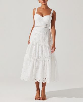 ASTR the Label - Women's Pellagia Lace-Trim Midi Dress