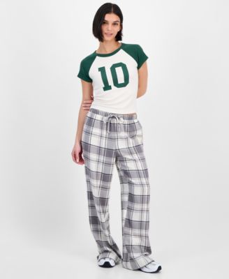 Self Esteem - Juniors' Plaid-Print Boxer Drawstring Pants