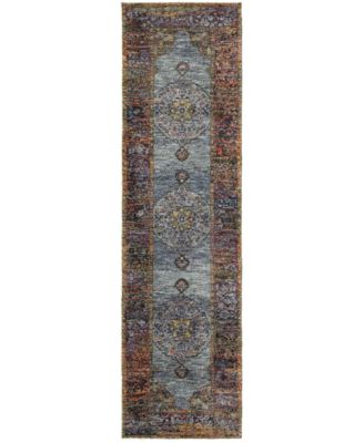 Oriental Weavers - Andorra Ardebil Blue 2'3" x 8' Runner Rug