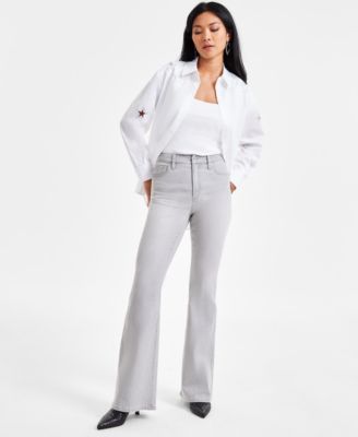I.N.C. International Concepts - Women's High-Rise Flare V-Day Jeans