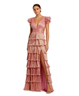 Mac Duggal - Tiered Metallic Gown