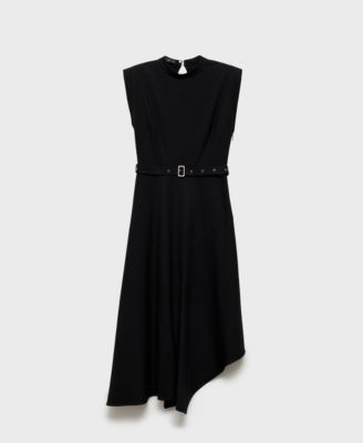 MANGO - Mango Women's Belt Detail Asymmetrical Dress